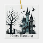 Happy Haunting Customize Keramikornament (Vorderseite)