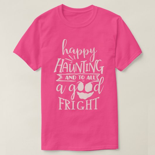 Happy Haunting Ghost Halloween Design T-Shirt (Design vorne)