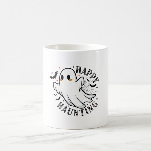 Happy Haunting Ghost Halloween Spooky Kaffeetasse (Mittel)