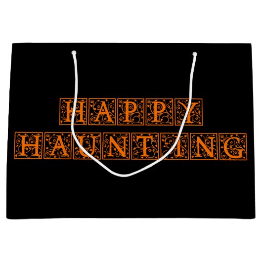 Happy Haunting Große Geschenktüte (Vorderseite)
