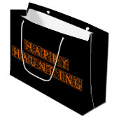 Happy Haunting Große Geschenktüte (Vorderseite Schrägansicht)