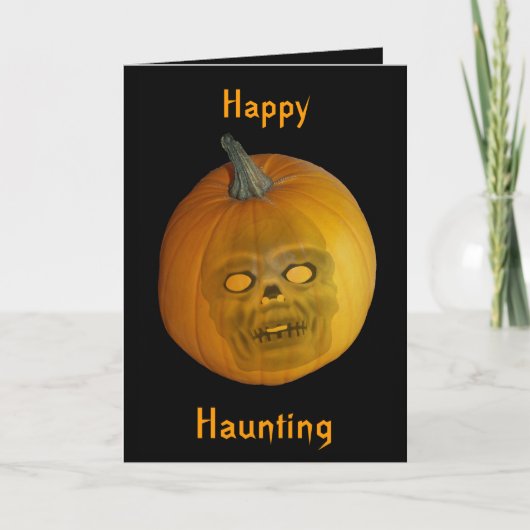 Happy Haunting Grußkarte Karte (Vorderseite)