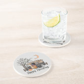 Happy Haunting | Halloween Camper | Spooky Hexe Getränkeuntersetzer (Seite)