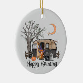 Happy Haunting | Halloween Camper | Spooky Hexe Keramik Ornament (Rechts)