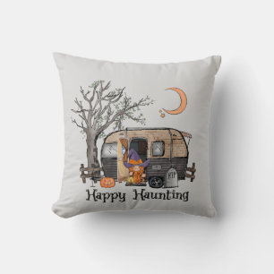 Happy Haunting Halloween Camper Spooky Hexe Kissen