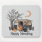 Happy Haunting | Halloween Camper | Spooky Hexe Mousepad (Vorne)