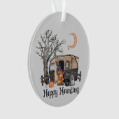 Happy Haunting | Halloween Camper | Spooky Hexe Ornament (Vorderseite)