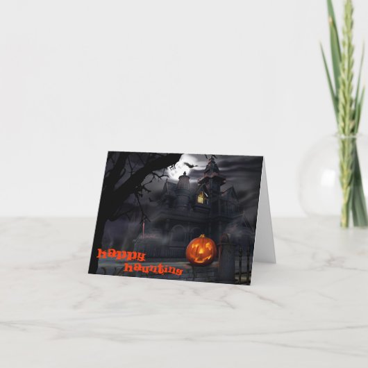 Happy Haunting Halloween Card Karte (Vorderseite)
