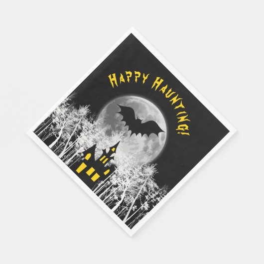 Happy Haunting Halloween Serviette (Ecke)