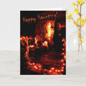 Happy Haunting Karte (Gelbe Blume)