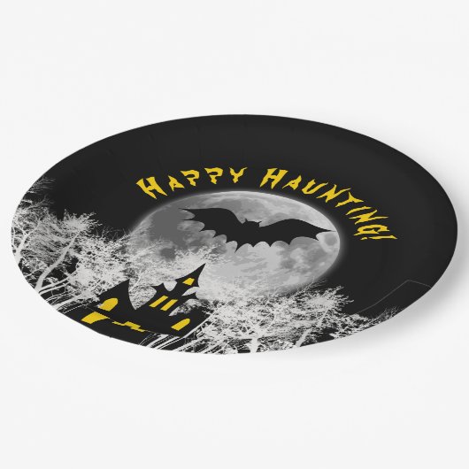 Happy Haunting Pappteller (Schrägansicht)