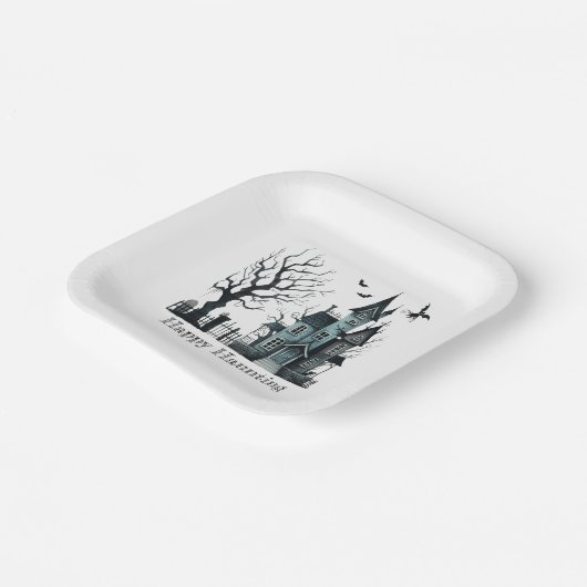 Happy Haunting Pappteller (Gewinkelt)