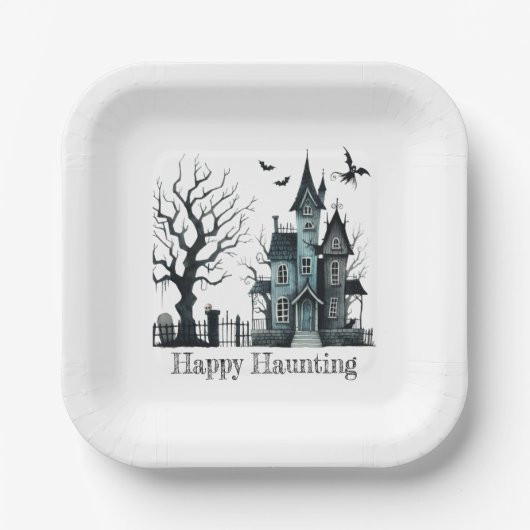 Happy Haunting Pappteller (Vorderseite)