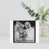 Happy Haunting Postkarte (Stehend Vorderseite)