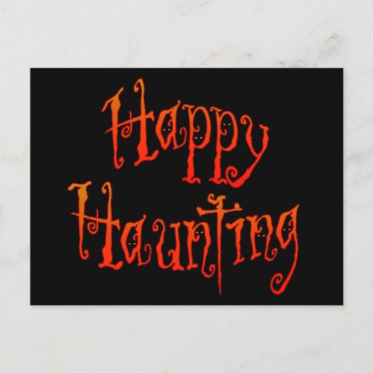 Happy Haunting Postkarte (Vorderseite)