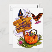 Happy Haunting Postkarte (Vorne/Hinten)