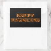 Happy Haunting Rechteckiger Aufkleber (Tasche)