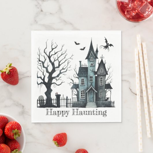 Happy Haunting Serviette (Beispiel)