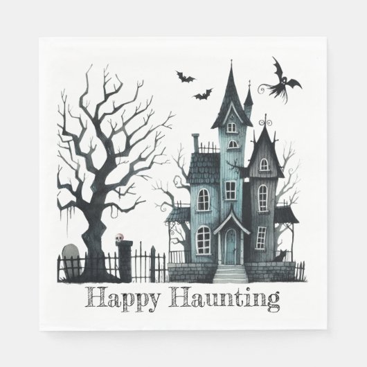 Happy Haunting Serviette (Vorderseite)