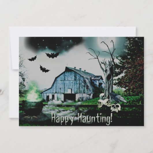 *~* Happy Haunting Skulls HALLOWEEN CARD (Vorderseite)