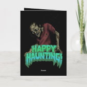 Happy Haunting Zombie Halloween Spooky Card Karte (Rückseite)