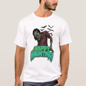 Happy Haunting Zombie Halloween Spooky Tshirt (Vorderseite)