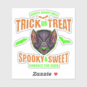 Happy Hauntings | Halloween-Fledermäuse, Trick ode Aufkleber (Blatt)