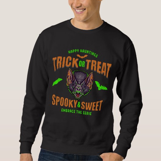 Happy Hauntings | Halloween-Fledermäuse, Trick ode Sweatshirt (Vorderseite)