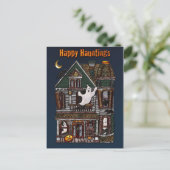 Happy Hauntings Spuk House Post Card Postkarte (Stehend Vorderseite)