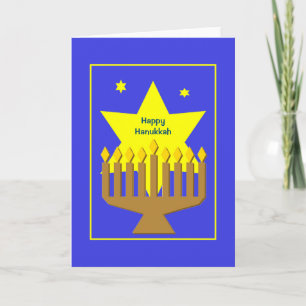 Happy Hauunukah Menorah Card Feiertagskarte