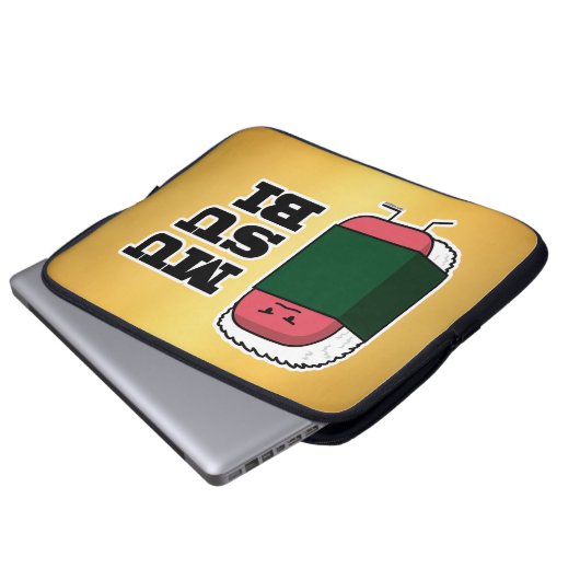 Happy Hawaiian Musubi Sushi Nori Laptopschutzhülle (Vorne Knopf)