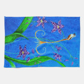 Happy Hawaiian Orchid Bird Geschirrtuch (Horizontal)