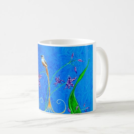 Happy Hawaiian Orchid Bird Kaffeetasse (VorderseiteRechts)