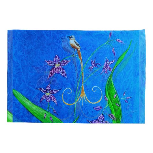 Happy Hawaiian Orchid Bird Kissenbezug (Rückseite)