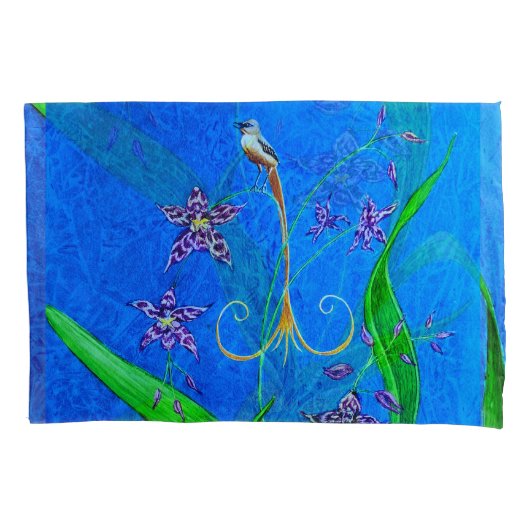 Happy Hawaiian Orchid Bird Kissenbezug (Vorderseite)