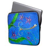 Happy Hawaiian Orchid Bird Laptopschutzhülle (Vorderseite Links)