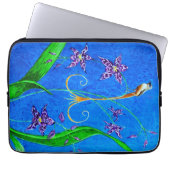 Happy Hawaiian Orchid Bird Laptopschutzhülle (Vorderseite)