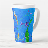 Happy Hawaiian Orchid Bird Milchtasse (Rechte Ecke)