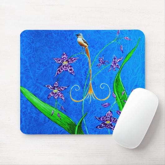 Happy Hawaiian Orchid Bird Mousepad (Mit Mouse)