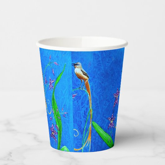 Happy Hawaiian Orchid Bird Pappbecher (Links)