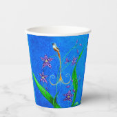 Happy Hawaiian Orchid Bird Pappbecher (Vorderseite)