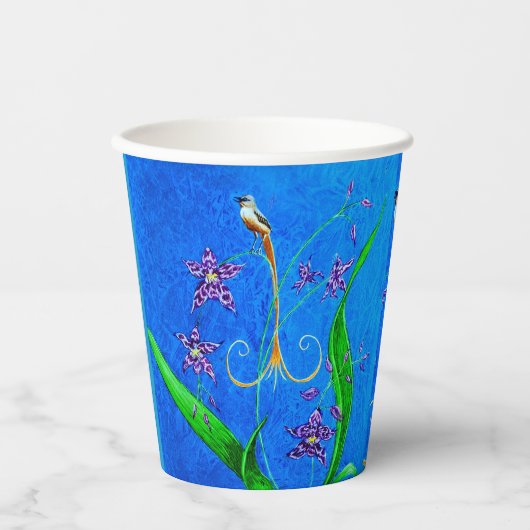 Happy Hawaiian Orchid Bird Pappbecher (Vorderseite)