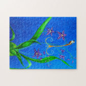 Happy Hawaiian Orchid Bird Puzzle (Horizontal)