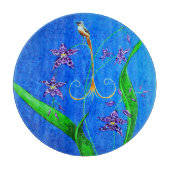 Happy Hawaiian Orchid Bird Schneidebrett (Vorderseite)