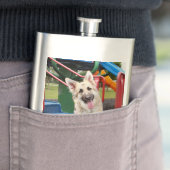 Happy Head Tilt Flachmann (Beispiel)