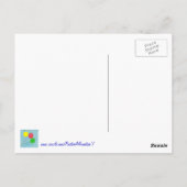 Happy Healthy Wealthy Balloon Affirmation Postkarte (Rückseite)