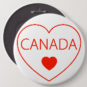 Happy Heart Canada Button (Vorne & Hinten)
