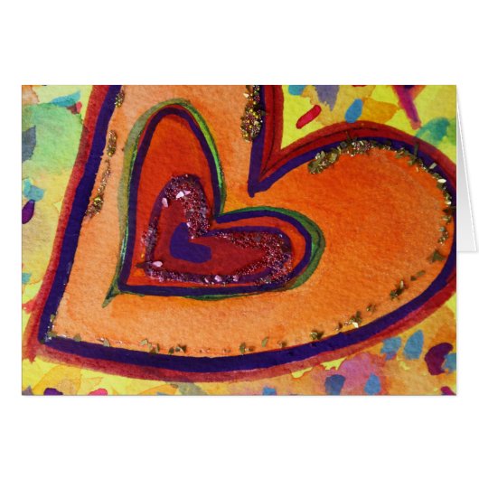 Happy Heart Card (Vorderseite (Horizontal))