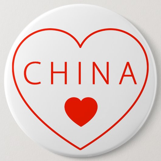 Happy Heart China Button (Vorderseite)