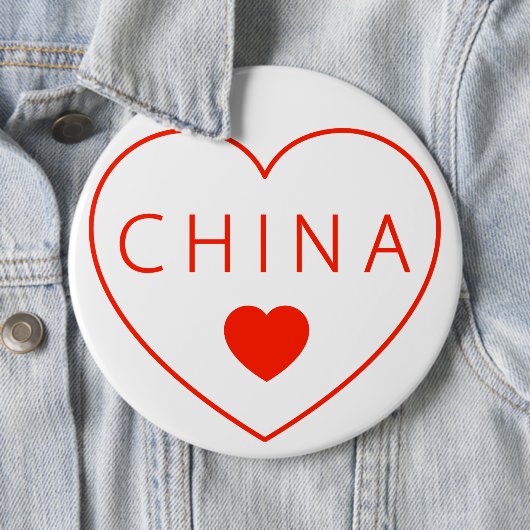 Happy Heart China Button (Beispiel)